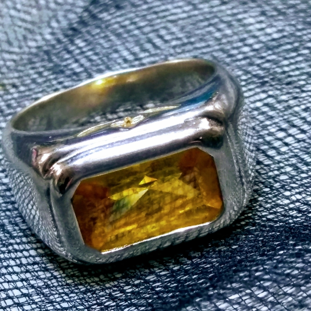 Vintage Citrus CZ/Sterling Ring